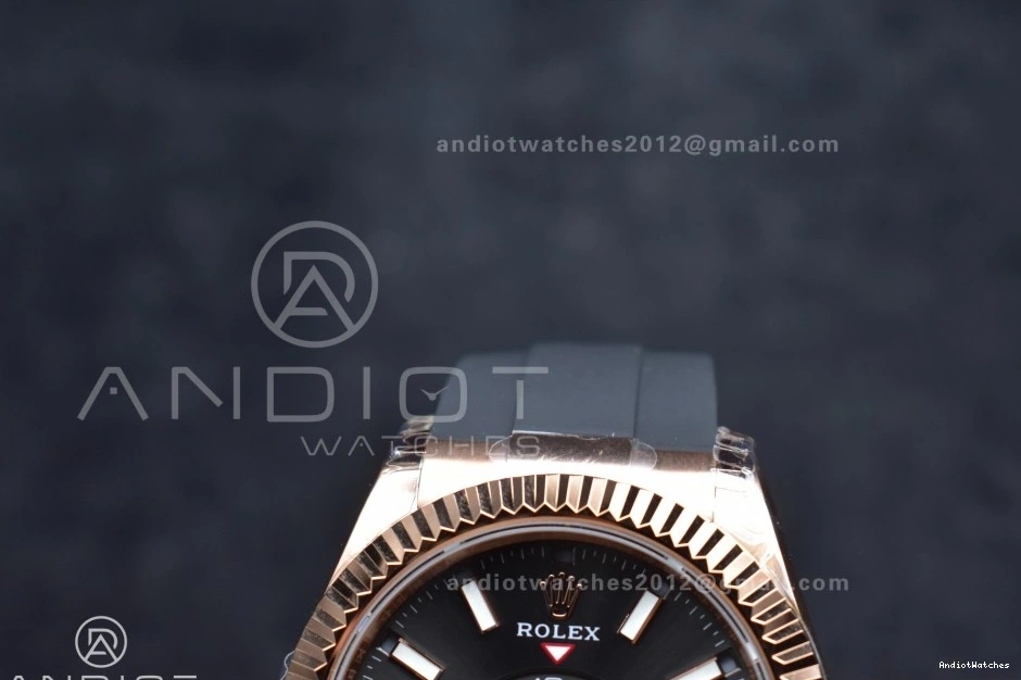 Best A23J Gray Upgraded Oysterflex Skydweller RG 1104 Edition Strap on Noob Dial 1012